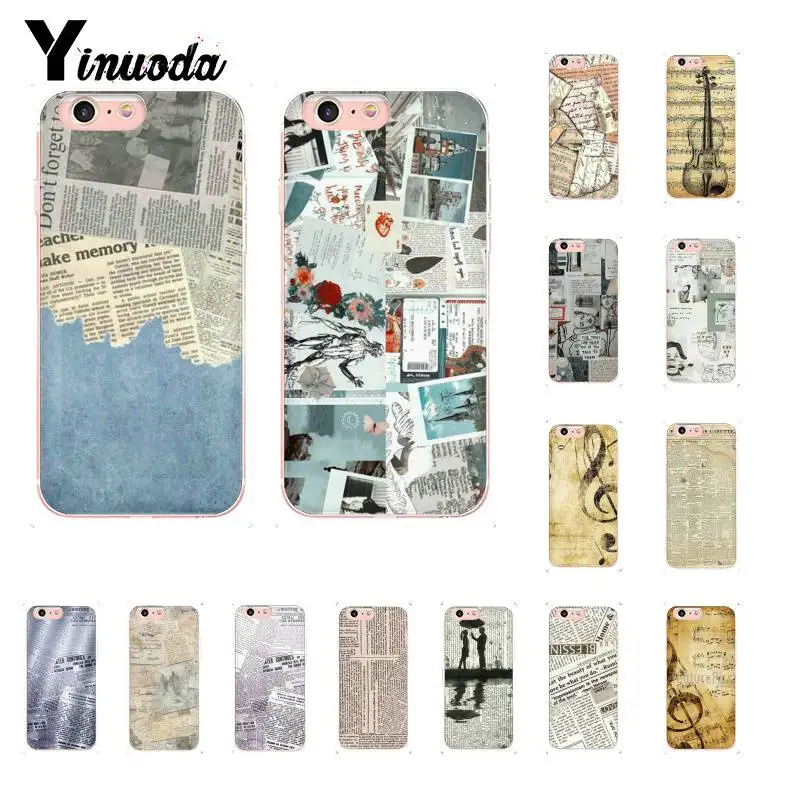 

Great Art book Old newspaper sheet music notes Phone Case for iphone 13 8 7 6 6S Plus 5 SE XR X XS MAX 10 11 11pro 11promax