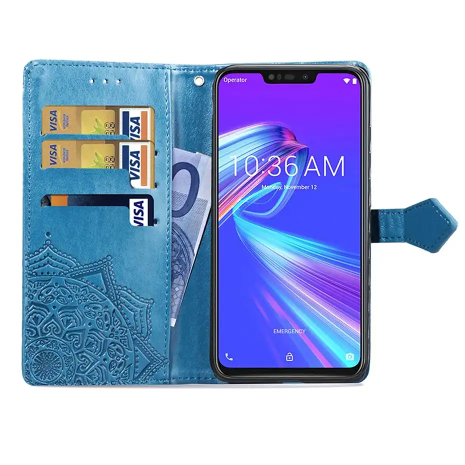 Чехол книжка из искусственной кожи для Asus Zenfone Max M2 ZB633KL 6 3 дюйма Роскошный чехол