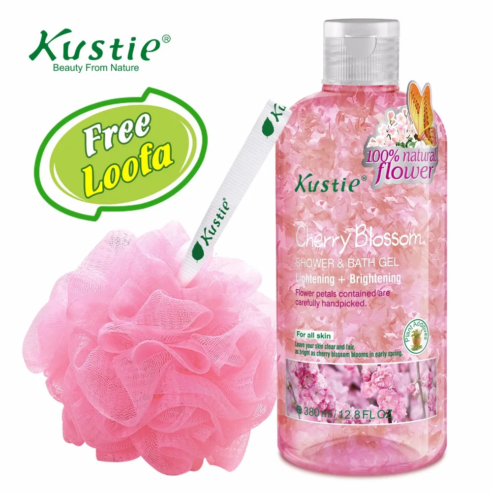 KUSTIE квалифицировать поставщик Осветление кожи Cherry Blossom алоэ GE гель для душа и Для