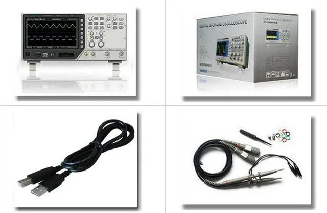 Hantek MSO5074F USB цифровой Настольный осциллограф 70 МГц полоса пропускания 4 канала 1 м