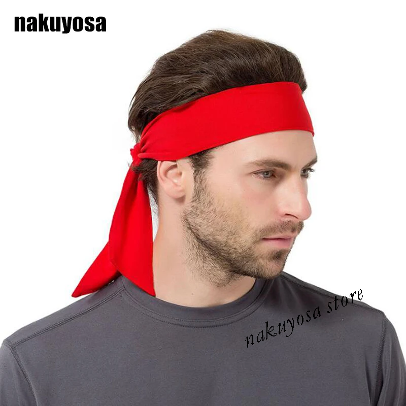 Europe Outdoor solid color men women sports sweatband headband yoga gym head band running tennis fitness pirate | Спорт и