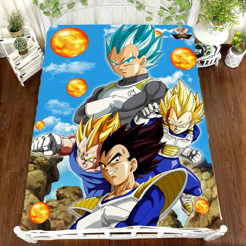 DRAGON BALL Z Аниме простыня с печатным рисунком Вегета Сон Гоку Zetto покрывало детская комната кровать простыни, постельное белье(без наволочки