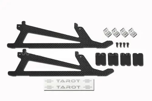 

450 V3 Sport Helicopter Part Tarot Carbon metal landing gear set TL2776-01