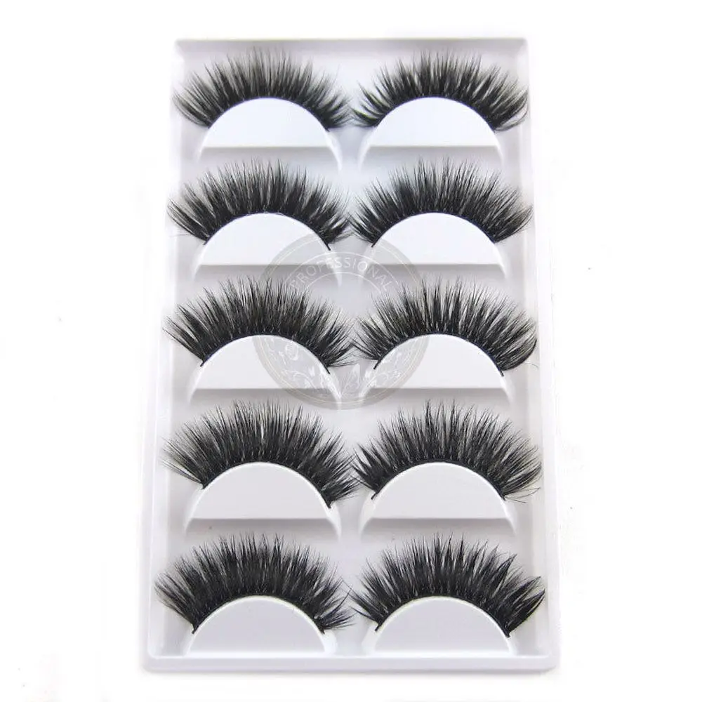 5 парт/компл. Роскошные 3D накладные ресницы толстые перекрещивающиеся