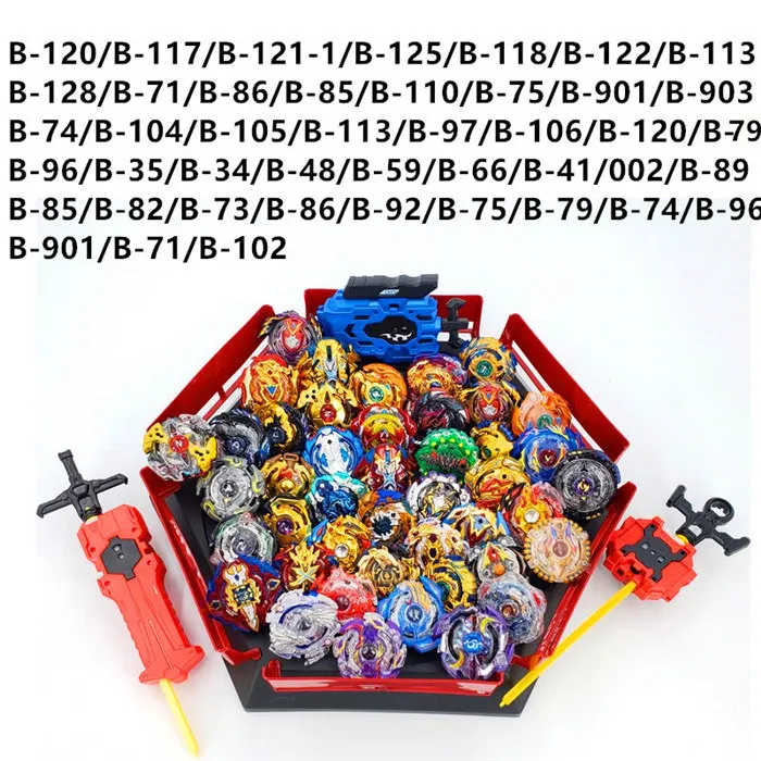 Костюм Beyblade Burst Toys B-127 B-117 B-115 bables Bayblade arena Toupie Металл Fusion Бог Прядильный механизм игрушка бейблэйд - Цвет: 44PCS-DJ-I(ZDP)