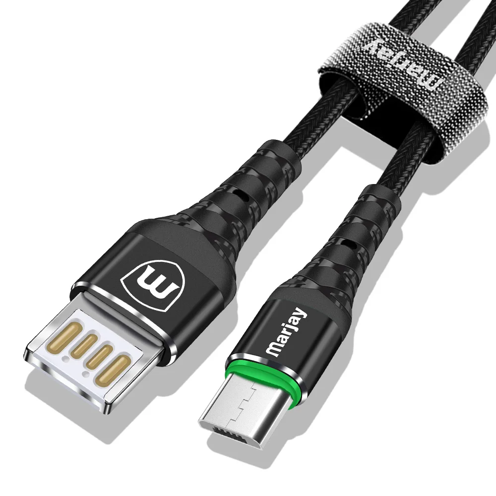 Marjay Micro USB кабель 2.4A Быстрая зарядка данных зарядное устройство USB кабель для samsung Xiaomi huawei LG htc Android Mcirousb шнур
