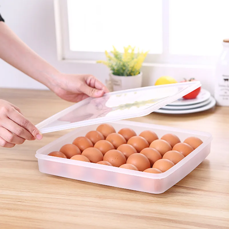 Большой яйцо холодильник контейнер коробка для хранения с крышкой 25 сетки