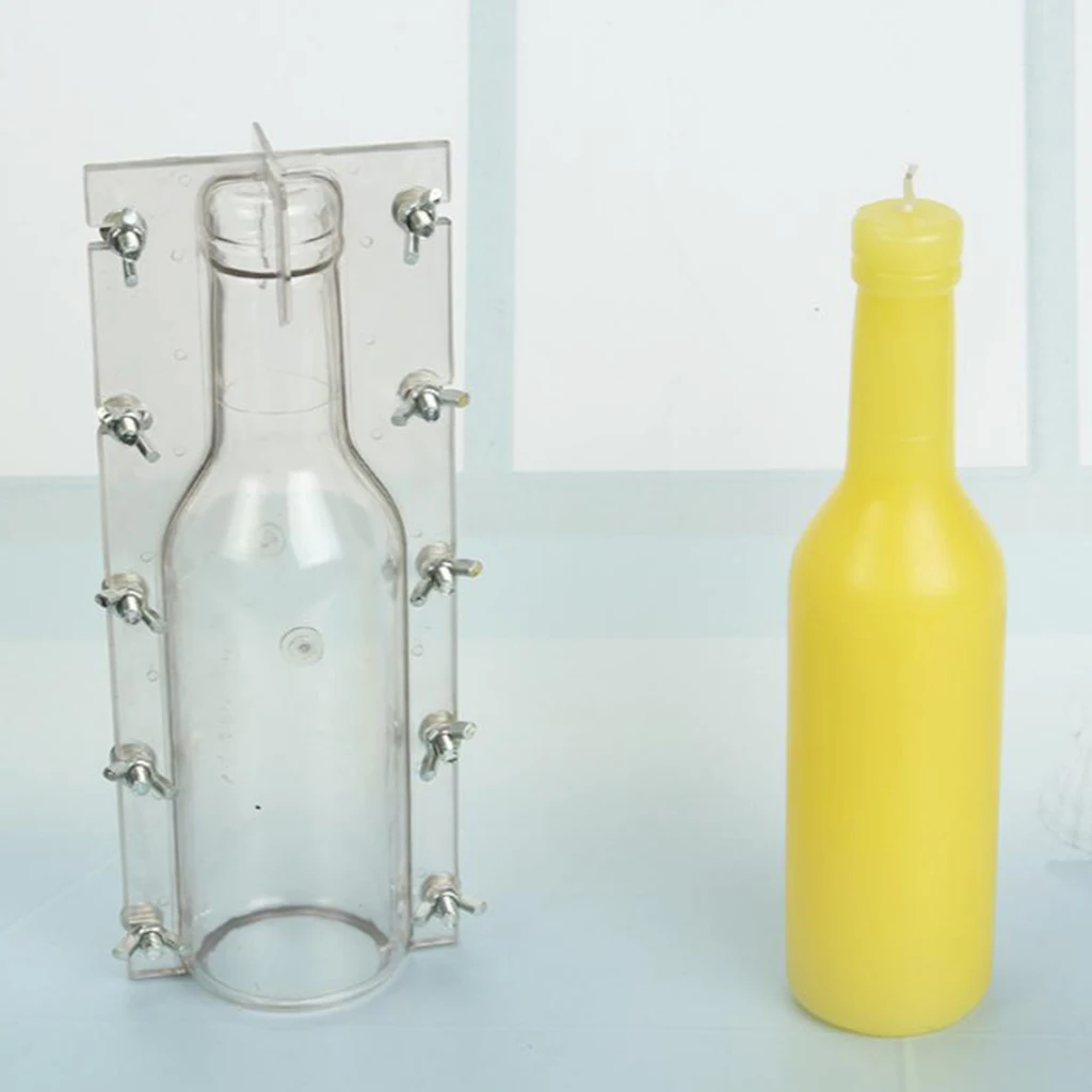 Пластиковые прозрачные формы для свечей в форме бутылки вина форма мыла