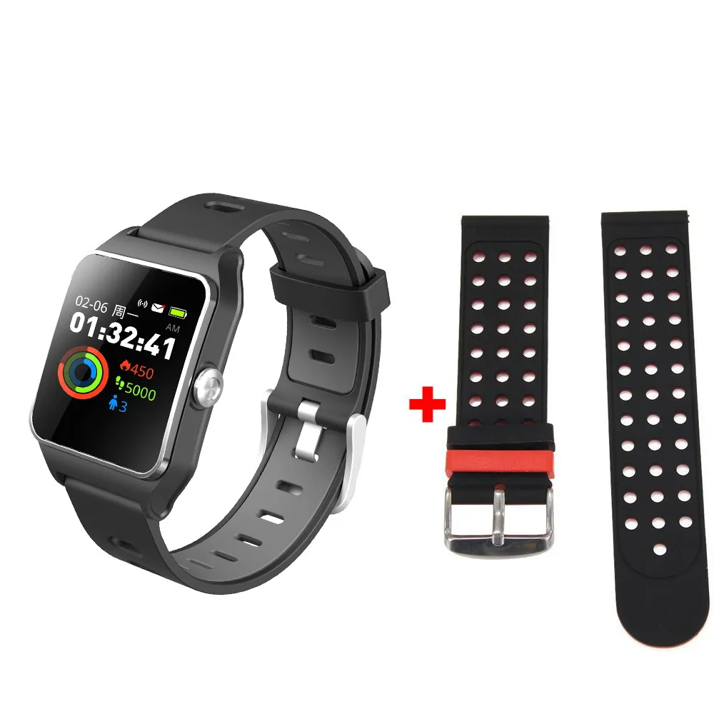 black add black BR3 gps мультиспорт Smart Сердечного ритма Фитнес браслет IP68 Водонепроницаемый Цвет Экран трекер часы - Цвет: black add black