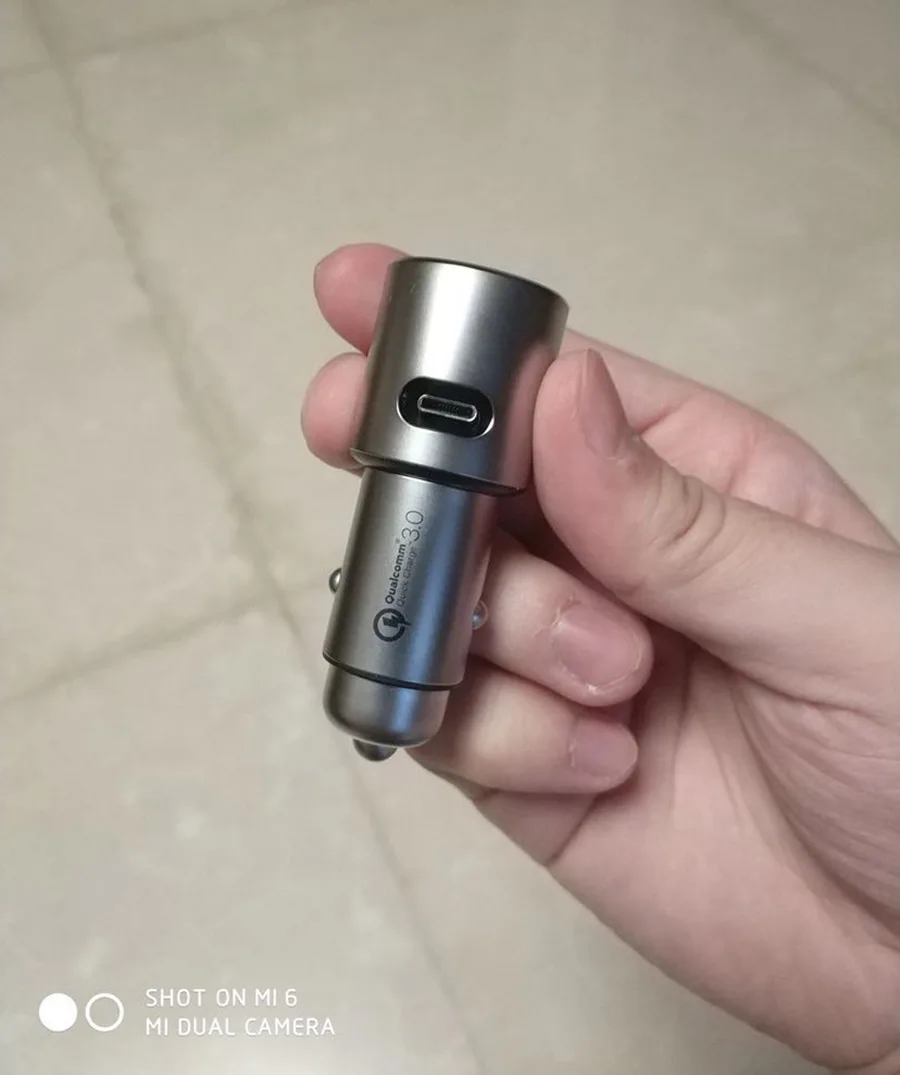 Оригинальное автомобильное зарядное устройство Xiaomi QC3.0 X2 полностью металлическое двойное USB умное управление Быстрая зарядка 3A 36 Вт с удлинителем
