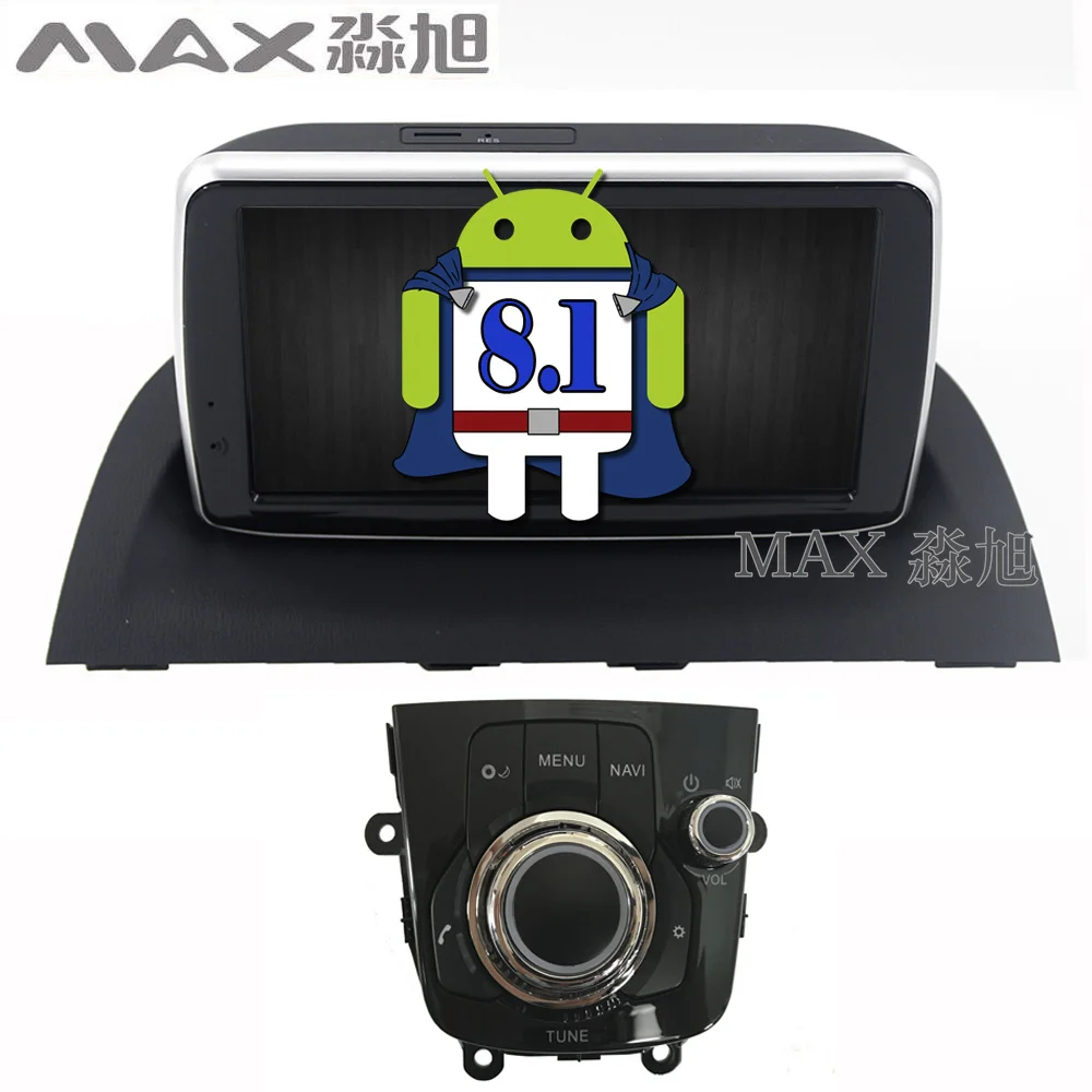 MAX Android 8.1 GPS Navigation System Car DVD For MAZDA 3 Axela 2014-2018 Radio RDS 4G WiFi Bluetooth call/music SWC Free Map | Автомобили