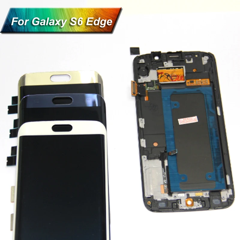 100% тестирование 5 1 &quotSUPER AMOLED дисплей для SAMSUNG Galaxy S6 края ЖК G925 G925I G925F сенсорный