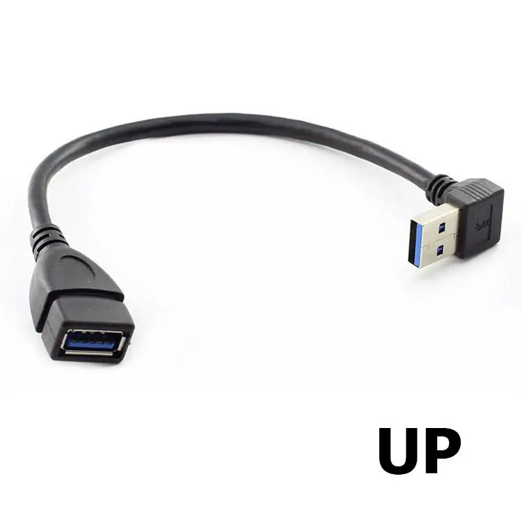 UP 90 градусов USB 3,0 A адаптер «Папа-мама» кабель угол удлинитель быстрая передача влево/вправо/вверх/вниз - Цвет: UP