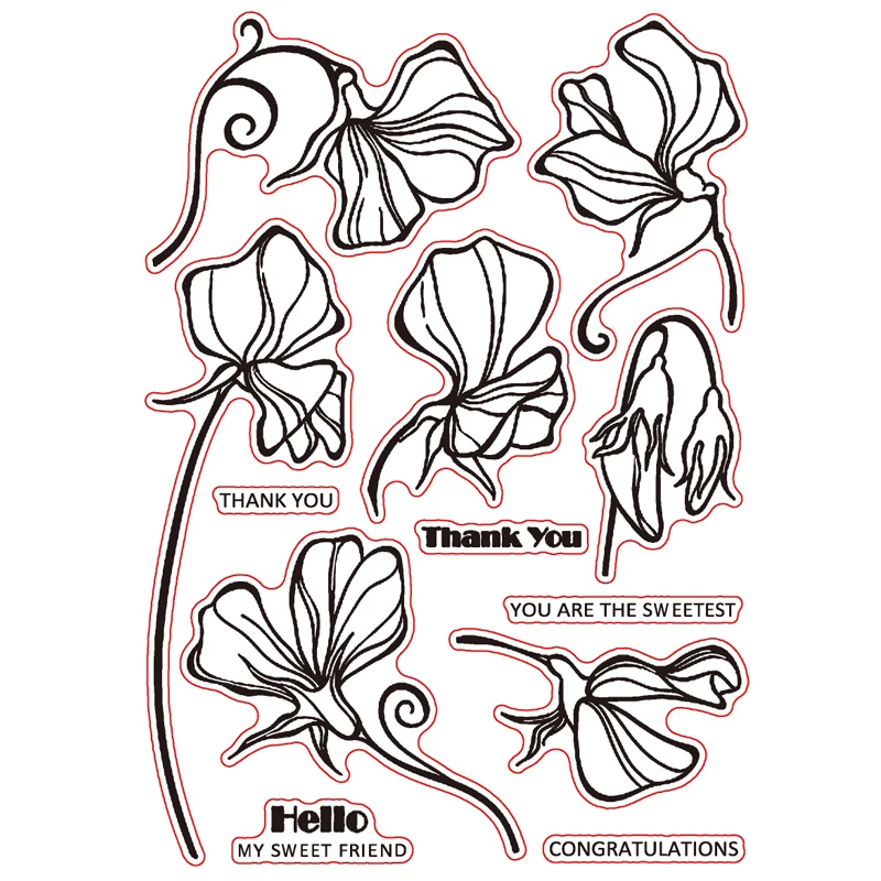 2018 новый сладкий горох прозрачный чистый силикон штамп/печать для DIY