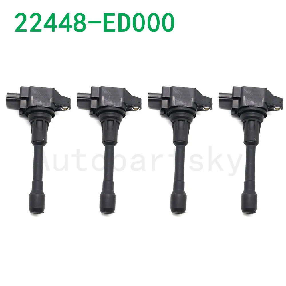 4 шт. OEM 22448-ED000 катушки зажигания для Nissan Altima sentra Cube Rogue UF-549, 1788369, 22448-JA00A, 22448ED000
