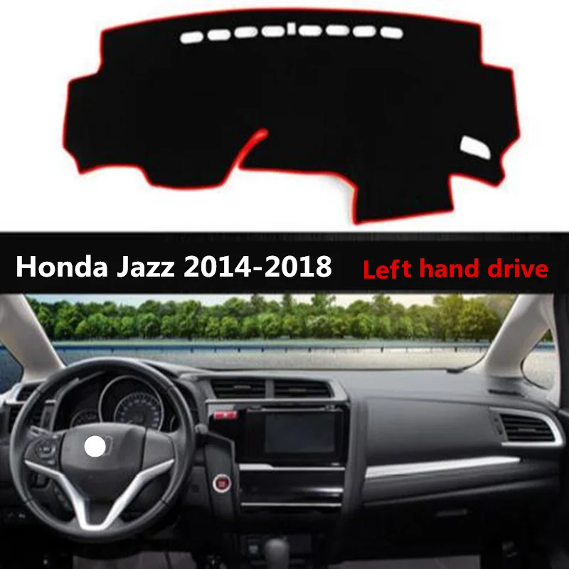TAIJS левым приборной панели автомобиля Мат Обложка для Honda Jazz 14-18 Мода Авто коврик