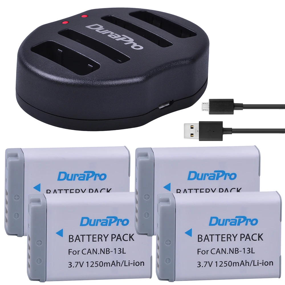 

4Pcs DuraPro 900mAh NB-11L NB 11L Camera Li-ion Battery + USB Dual Charger For Canon IXUS 125 240HS A3400 A4000 A2300 A2400 Z1