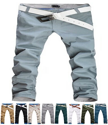 2015 Hot sale men's casual cotton pants Slim Fit Straight Style high quality fashion new design 9 colors size 29~34 | Мужская одежда