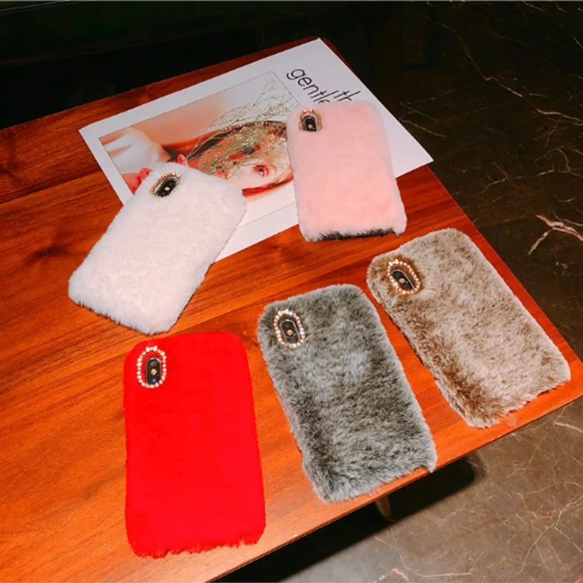 Warm Fur Case For Xiaomi Mi 9 SE Play Redmi Note 7 Pro 8 K20 8A 8T K30 7A 9t CC9E A3 Lite CC9 se Cover | Мобильные телефоны и