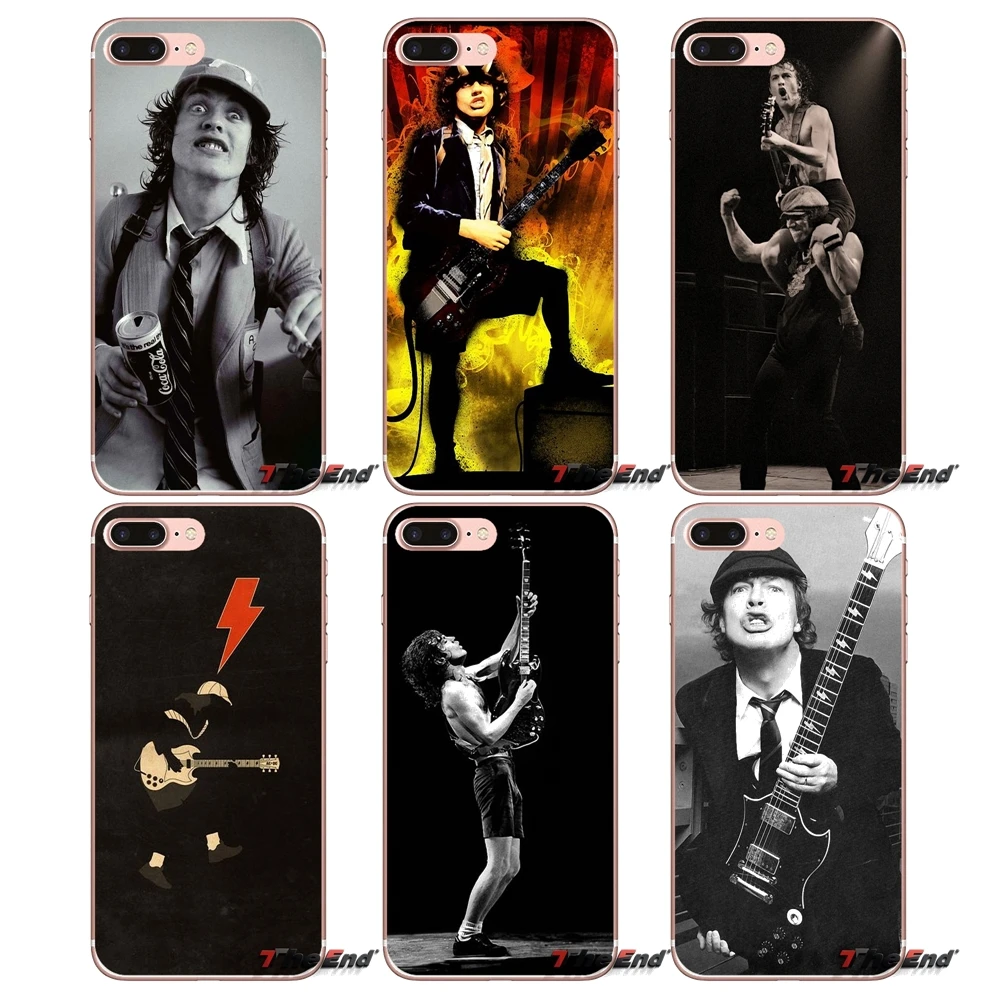 AC DC Malcolm Angus Young Bon Scott чехол для Samsung Galaxy S3 S4 S5 MINI S6 S7 edge S8 Plus Note 2 3 4 5 Grand Core Prime|case for samsung