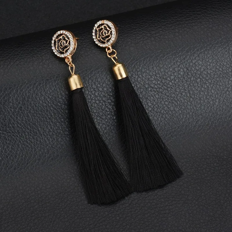 Terreau Kathy 2017 Fashion 3 Colors Tassel Earrings Statement Jewelry Wedding Bohemian Long For Women | Украшения и аксессуары