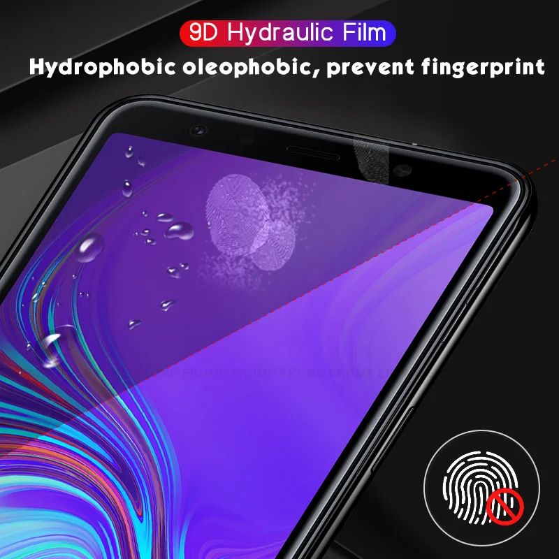 Защитная Гидрогелевая пленка 9D для Samsung Galaxy A7 A750 A9 A8 2018 S10 S10E Plus J6 J4 полное покрытие