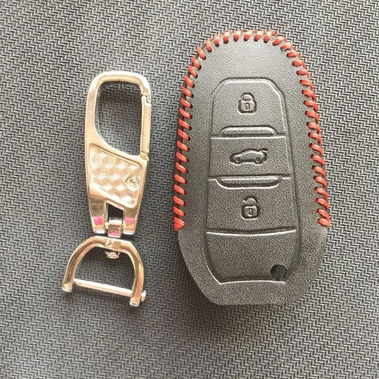 Умный держатель для ключей из натуральной кожи Peugeot 2008 3008 4008 5008 301 308 407 408 брелок