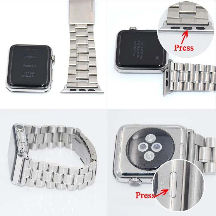 

YQI 38mm 42mm Watch Band Adapter for Apple Watch Connection Watch Strap Connector for iwatch watches accessories Silver Black