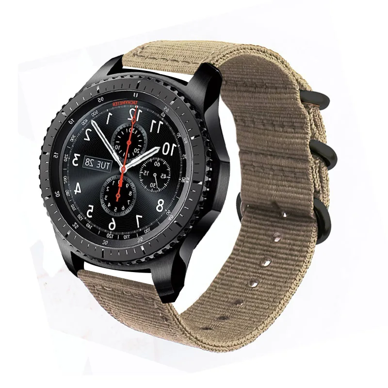 Khaki Для samsung gear sport S2 S3 Frontier классический ремешок для часов huami amazfit bip ремешок huawei GT 2 galaxy watch active 42 46 мм - Цвет ремешка: Khaki