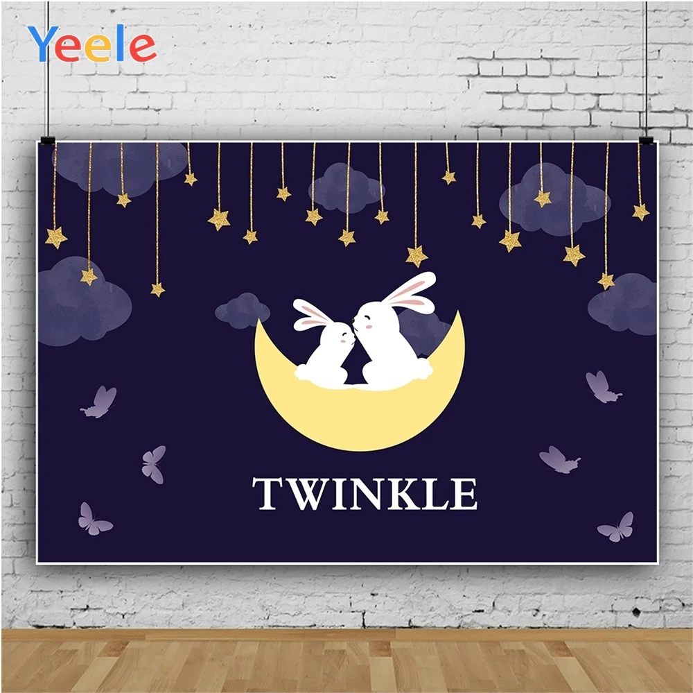 Yeele Twinkle Star Moon Rabbit Party фотография для детей Фон детской фотосъемки ночная сцена