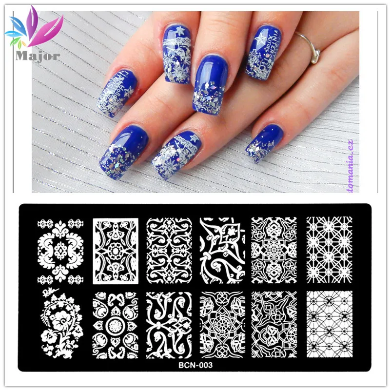 

High Quality Manicure Template 6*12cm nail stamping plates Image Disc Transfer Print BCN Template DIY nail tools 1pcs
