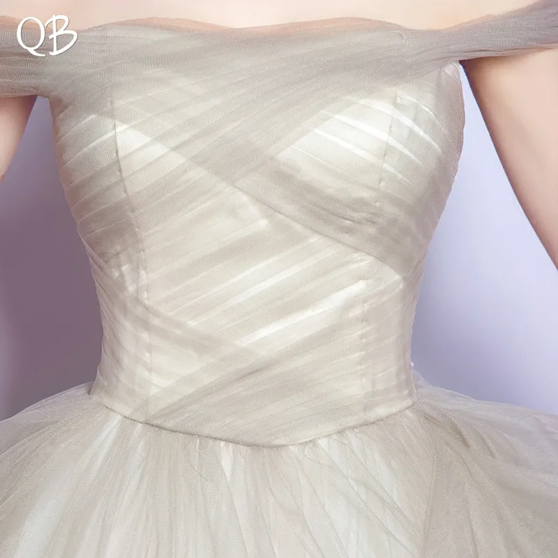 Бальное платье цвета шампанского пышное фатиновое элегантное простое свадебное