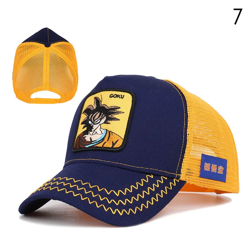 7 Dragon Ball Goku бейсбольная кепка s для мужчин и женщин Snapback Хип-Хоп Кепка летняя Bone gorra hombre Регулируемая Кепка для водителя грузовика сетчатая Кепка для папы CZX7 - Цвет: 7