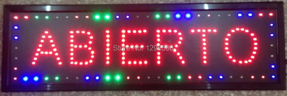 Светодиодный открытый знак CHENXI большой графический Sizel 10x35 дюймов светодиодный