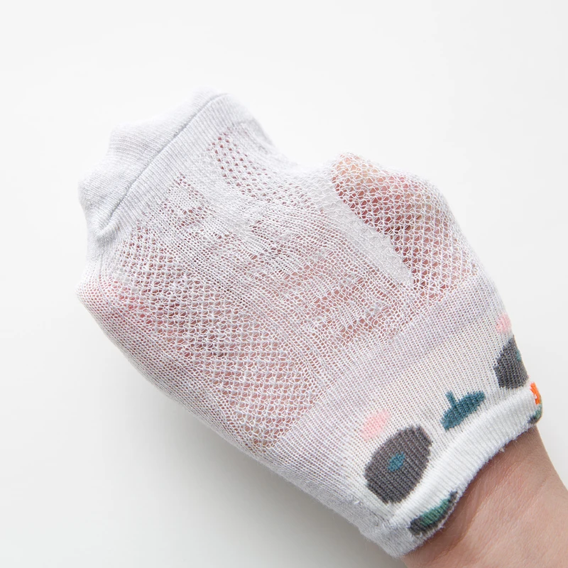 2019 г. весенне летние хлопковые носки в сетку для новорожденных Короткие Дышащие