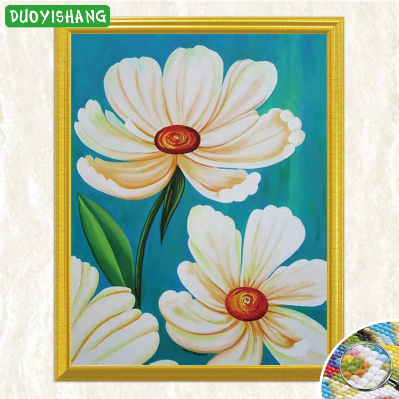 DUOYISHANG Full Square 5D DIY Diamond Painting Flowers Picture of Rhinestones Mosaic Embroidery Sale Home Decor | Дом и сад