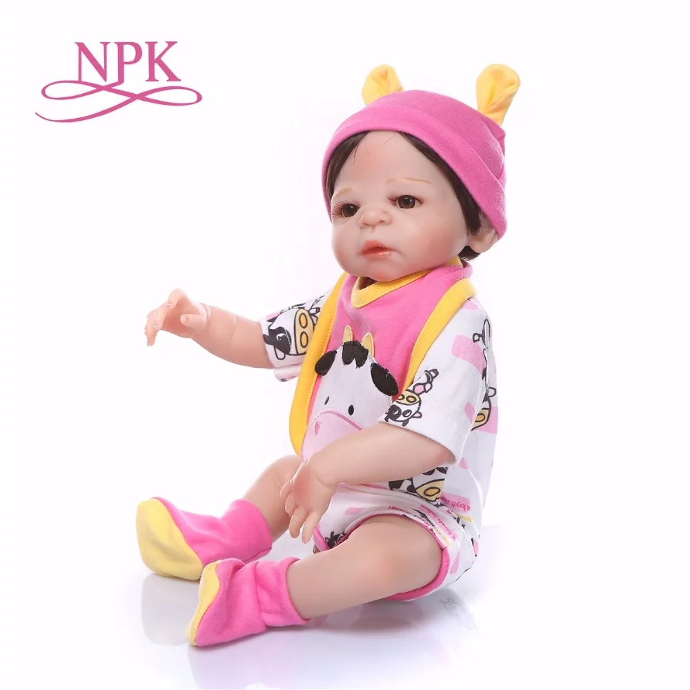 Кукла NPK 19 дюймов 48 см Маленькая корова bebes кукла для новорожденных полностью