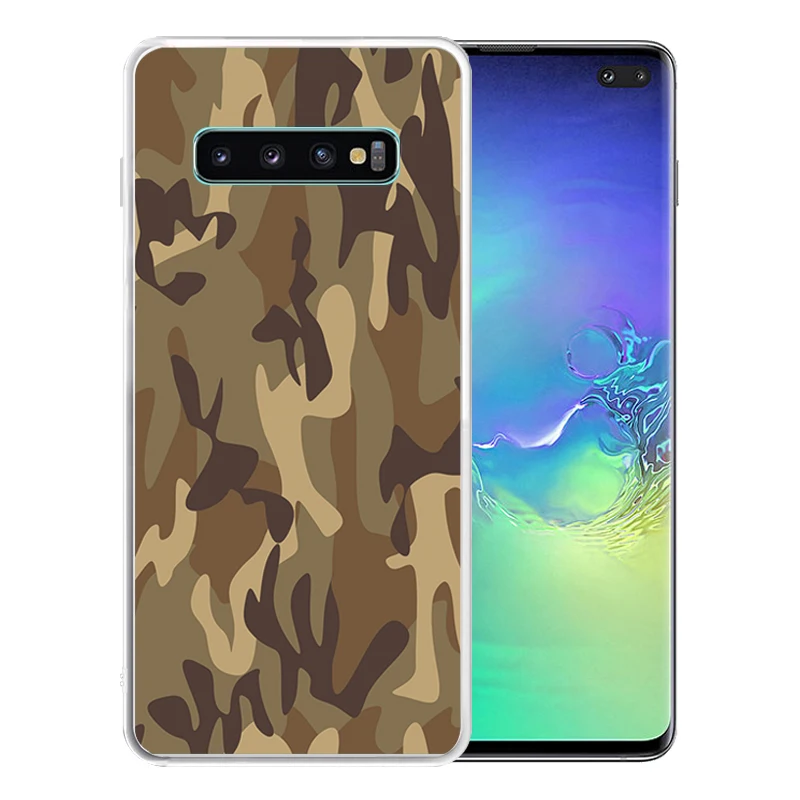 Soft Silicone Clear TPU Case for Samsung Galaxy S11 S10 Plus S10E S9 S8 S6 S7 Edge Durable Camouflage Leopard Cover | Мобильные