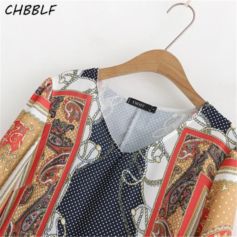 Женское платье в горошек с V образным вырезом|Женские платья| |