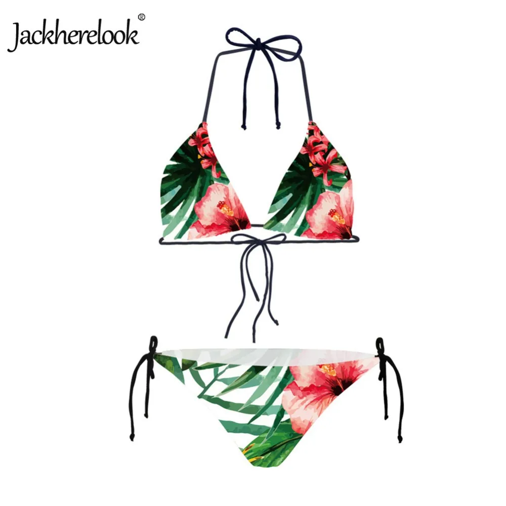 Купальник Jackherelook в тропическом стиле с цветочным узором женские сексуальные
