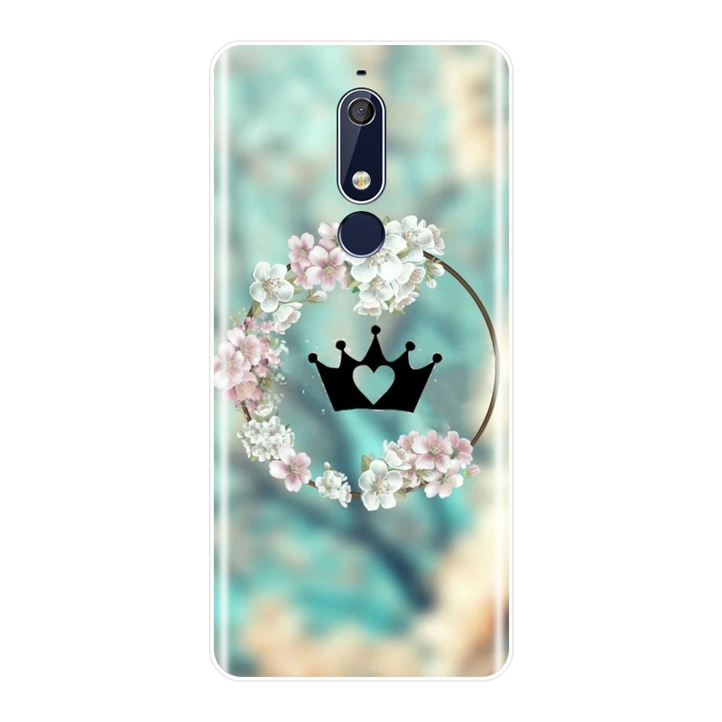 Phone Case For Nokia 2.1 3.1 5.1 6.1 7.1 Silicone Soft Luxury King And Queen Crown Back Cover Plus | Мобильные телефоны и