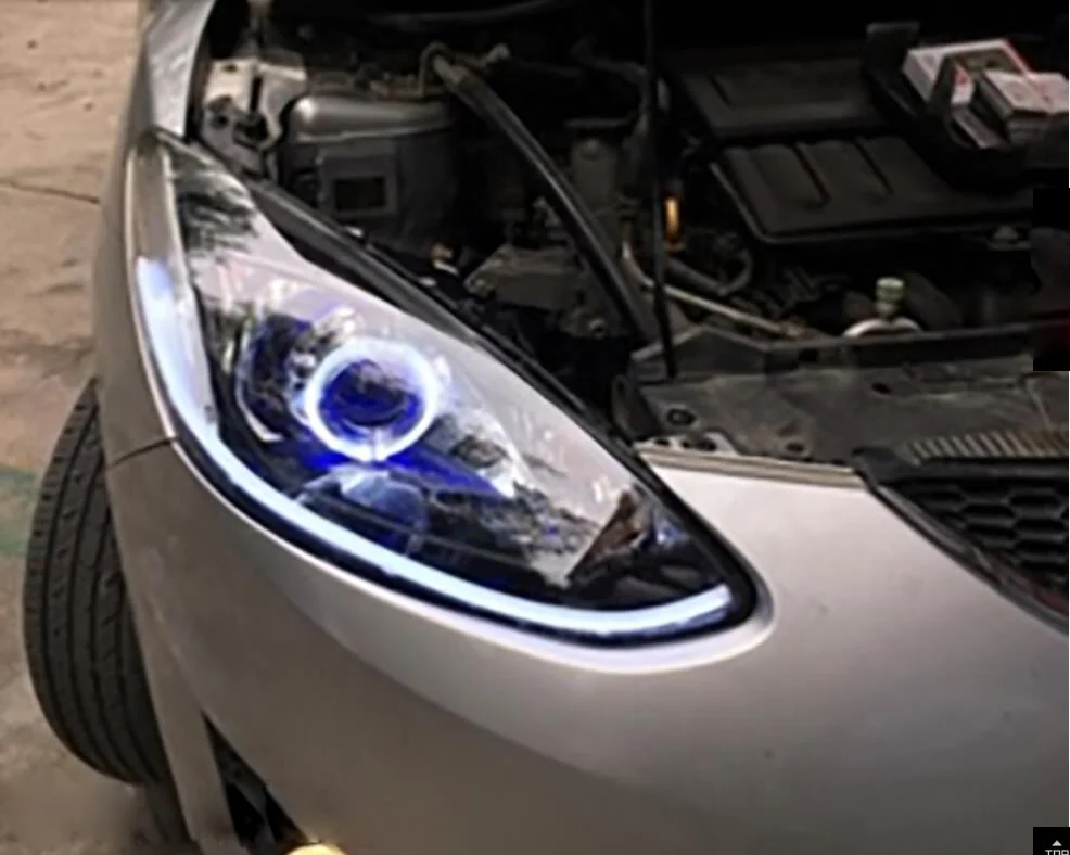 Автомобильный бампер налобный фонарь для Mazda2 передсветильник свет Demio 2007 ~ 2015