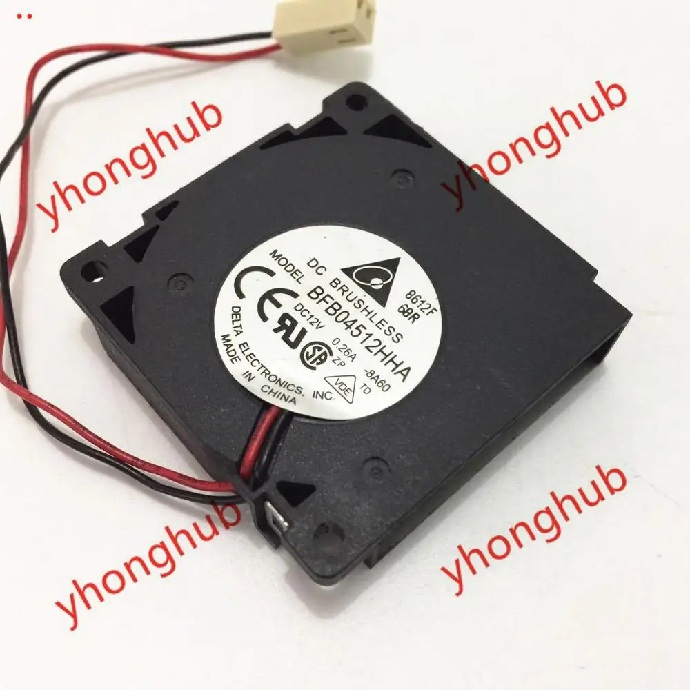 Delta Electronics BFB04512HHA DC 12V 0.26A 45x45x10 мм 2 провод Сервер вентилятор охлаждения|Кулеры и