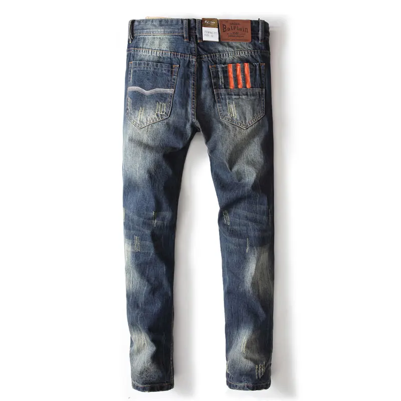 Синие джинсы, мужские прямые джинсовые брюки, женские джинсы 29-40, высококачественные хлопковые брендовые оранжевые мужские джинсы на пугов...