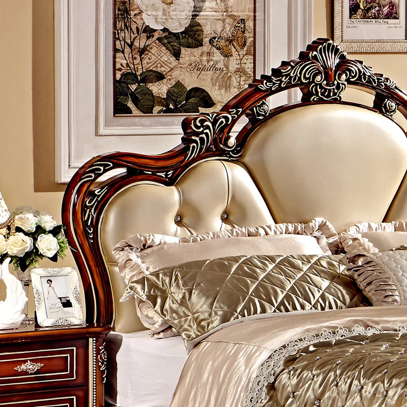 Европейский стиль высокое качество 5 шт. набор для спальни с резьбой от Foshan Furniture |