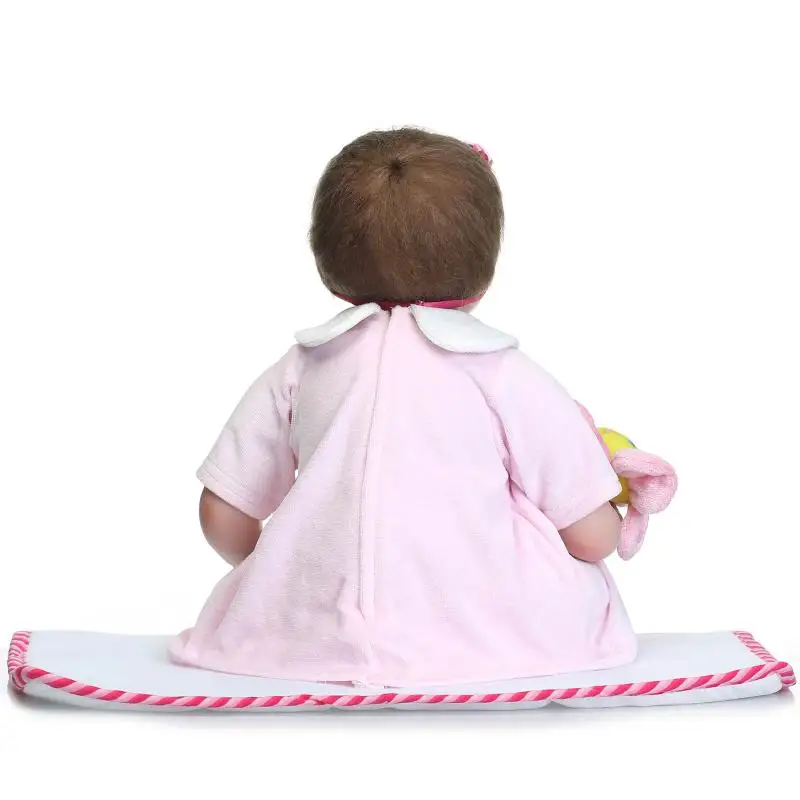 22inchs мягкая силиконовая кукла для новорожденных одежда ручной работы маленькой