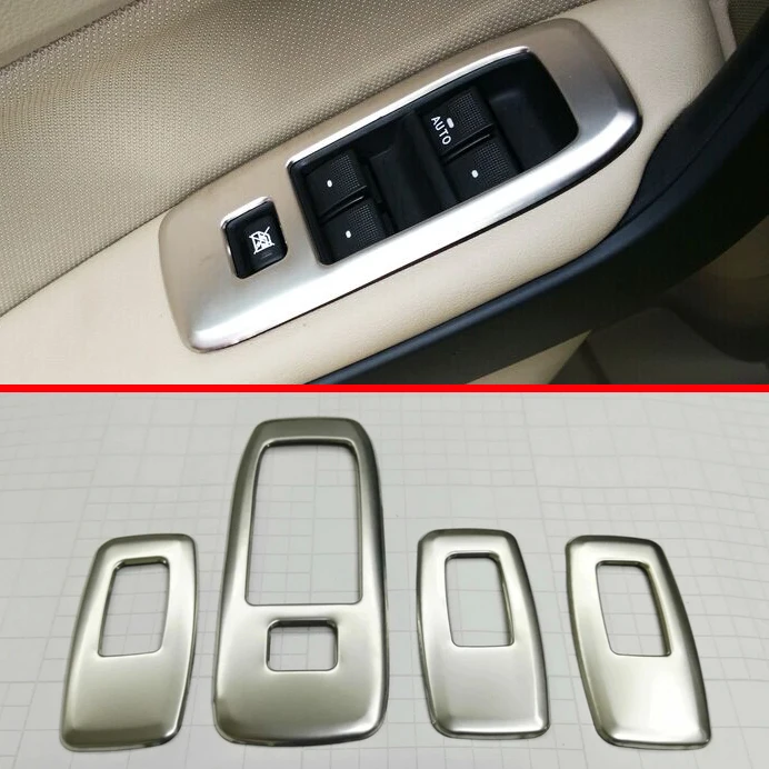 

Stainless Steel Inside Door Window Buttons Cover Trim For Ford Everest 2016 2017 2018