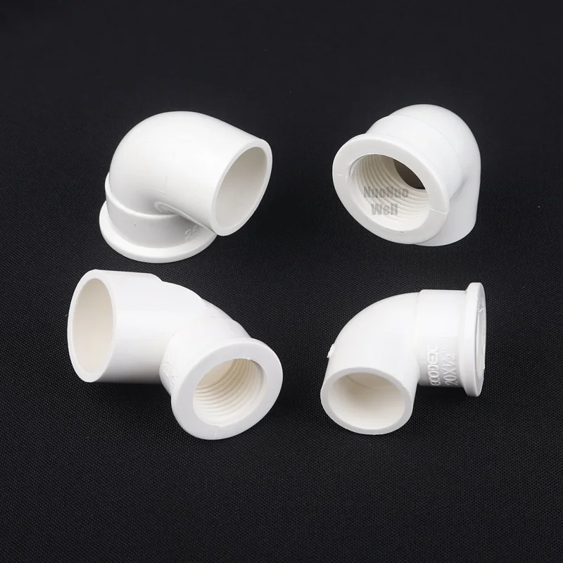 

8pcs 20 25 32mm To 1/2" 3/4" 1" Female Thread White PVC Elbow Joints Aquarium Garden Irrigation Quick Connector Water Pipe Joint