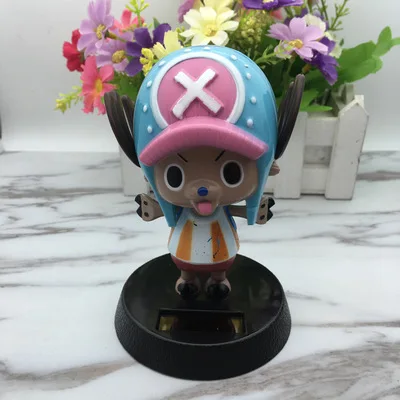 One piece Chopper Милые солнечные танцевальные фигурки Marvel, Бэтмен, тройник, цельный качающийся танцор, солнечные игрушки, Железный человек, украшение автомобиля, подарок - Цвет: One piece Chopper
