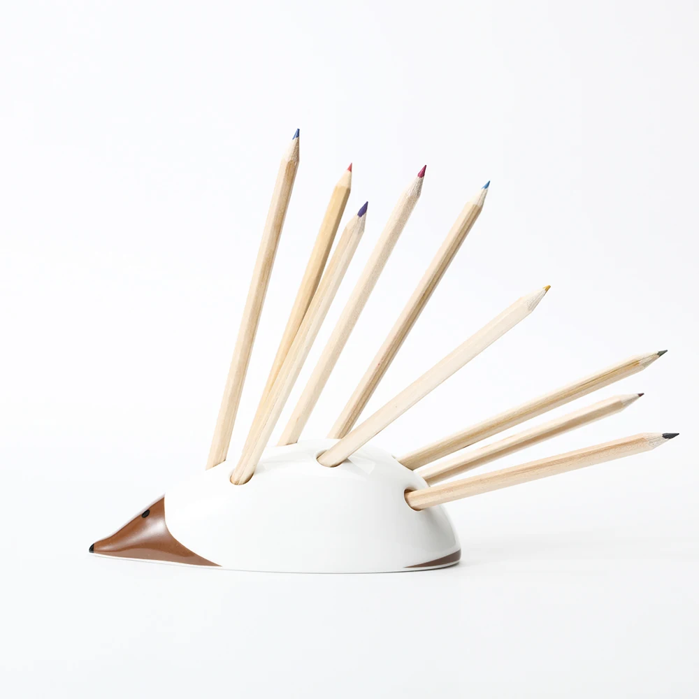 Креативный держатель для ручек и ежей коробка хранения керамический чехол